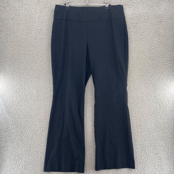 Chicos Pants Womens 2.5 US 14 Black Plaid Perfect Stretch Pull On Bootcut Casual - Picture 1 of 12